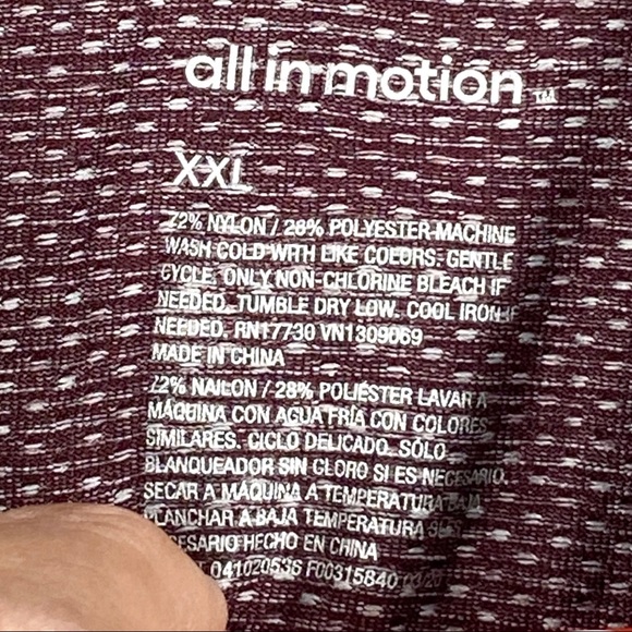 All in Motion™ Men's Seamless 1/4 Zip Pullover Top Berry Size L & 2XL - Picture 8 of 11